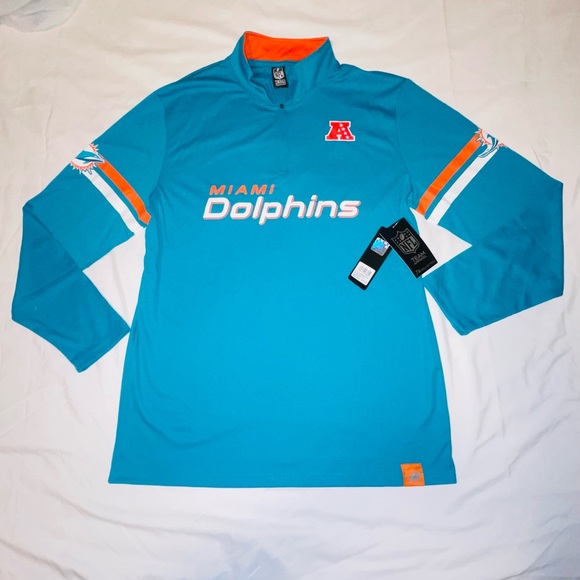 NWT NFL MIAMI DOLPHINS SWEETSHIRT HOODIE SIZE L - Picture 8 of 8